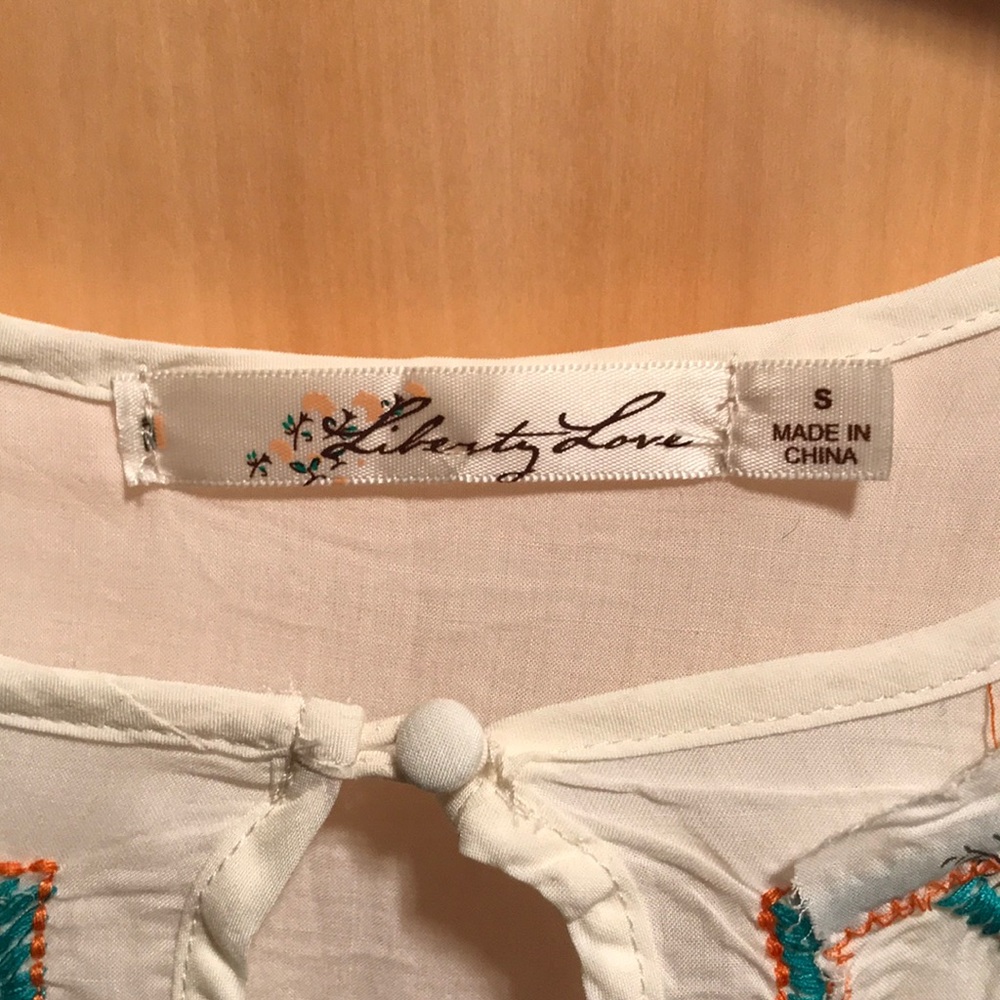 Embroidered Peasant Top - Picture 4 of 7